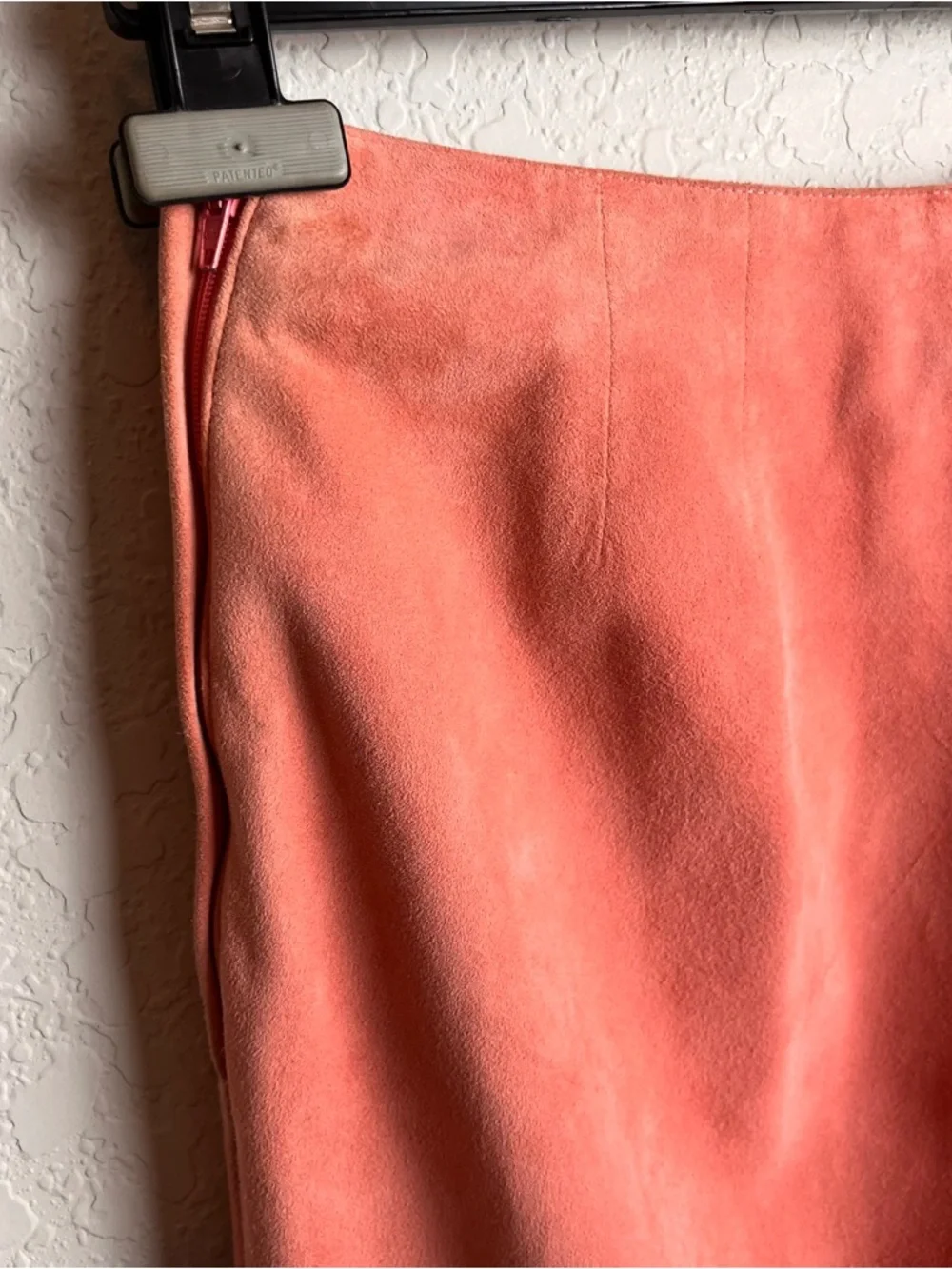 Chanel Vintage 1999 Salmon Pink Suede Goat Skin Pants FR 40 Rare